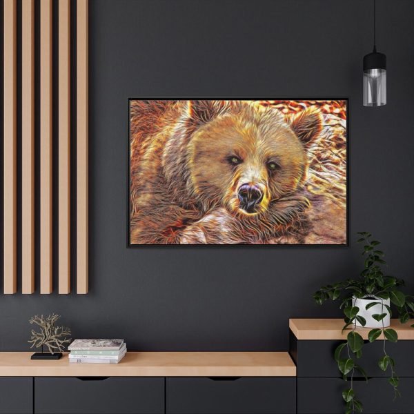 88289-664.jpg Fractal Bear Framed Canvas