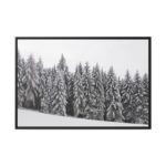Snow Covered Trees in Forest Framed Canvas - Image 2