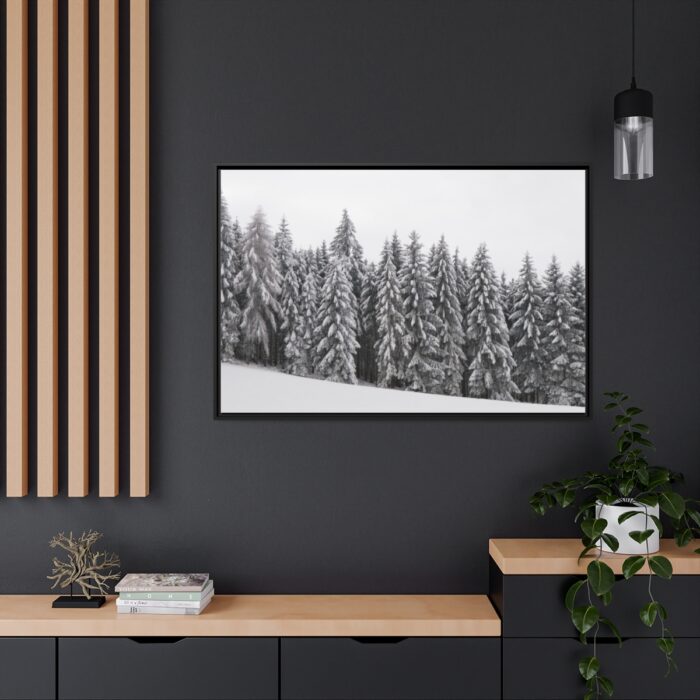 Snow Covered Trees in Forest Framed Canvas - Image 5