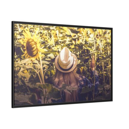 Love Sunflowers Framed Canvas