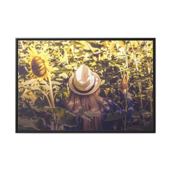 Love Sunflowers Framed Canvas