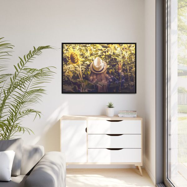 Love Sunflowers Framed Canvas