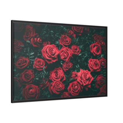 Bunch of Red Roses Framed Canvas