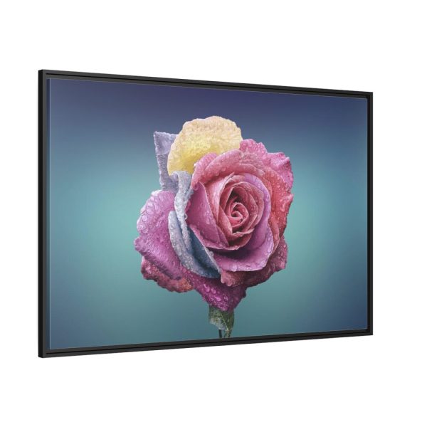 88289-92.jpg Multicolorful Rose Framed Canvas