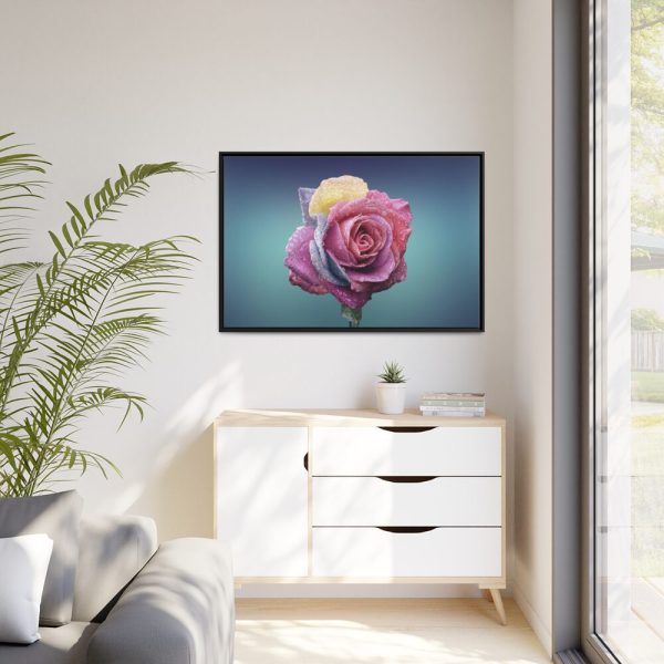 88289-95.jpg Multicolorful Rose Framed Canvas