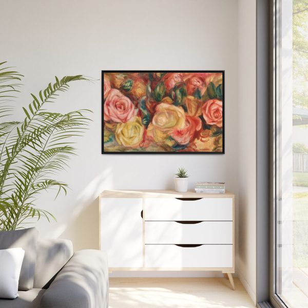 Roses by Pierre-Auguste Renoir Framed Canvas
