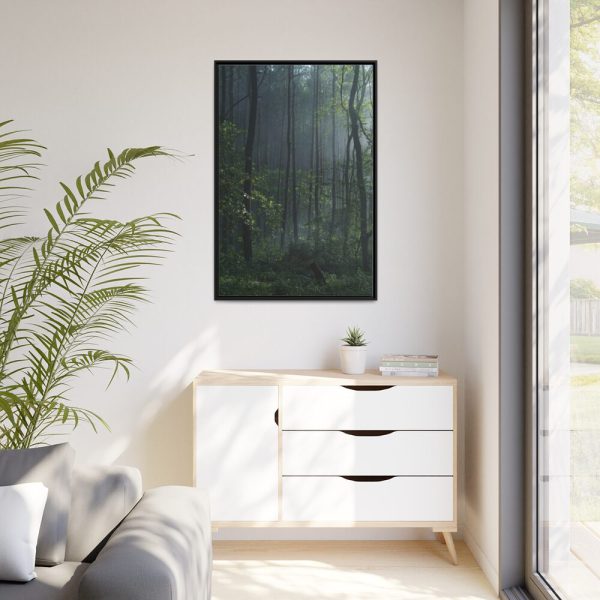 88299-117.jpg A Small Clearing in a Lush Forest Framed Canvas