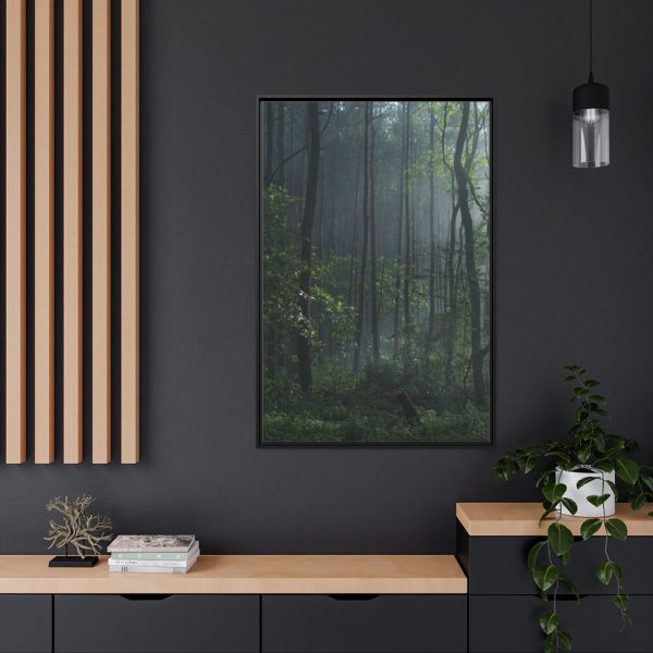 88299-118.jpg A Small Clearing in a Lush Forest Framed Canvas