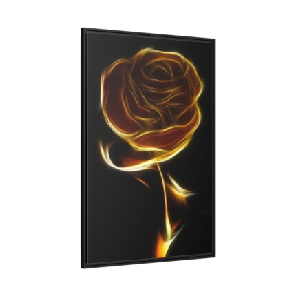 Gold Rose Framed Canvas