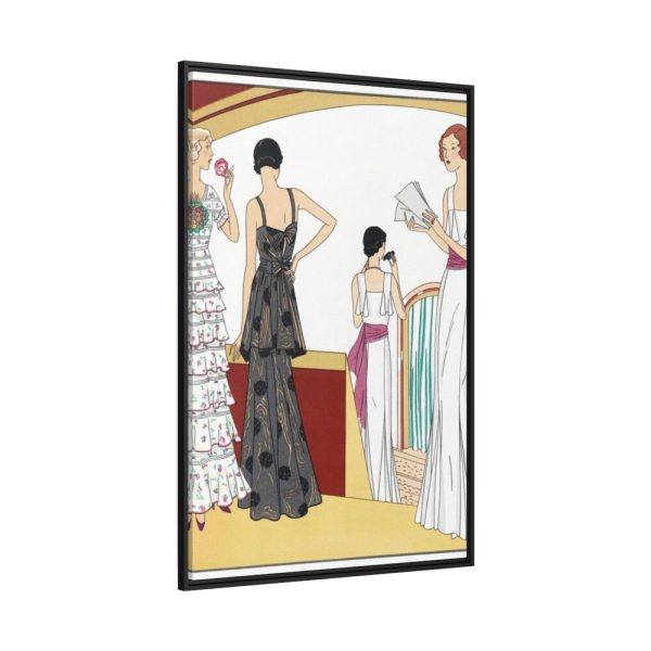 Evening Dresses by Giraud Framed Canvas