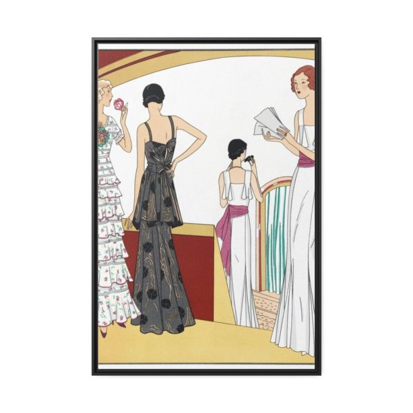 Evening Dresses by Giraud Framed Canvas