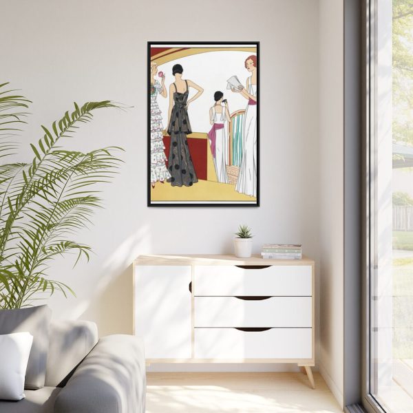 Evening Dresses by Giraud Framed Canvas