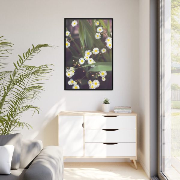 88299-77.jpg Tiny White Daisy Flowers Framed Canvas