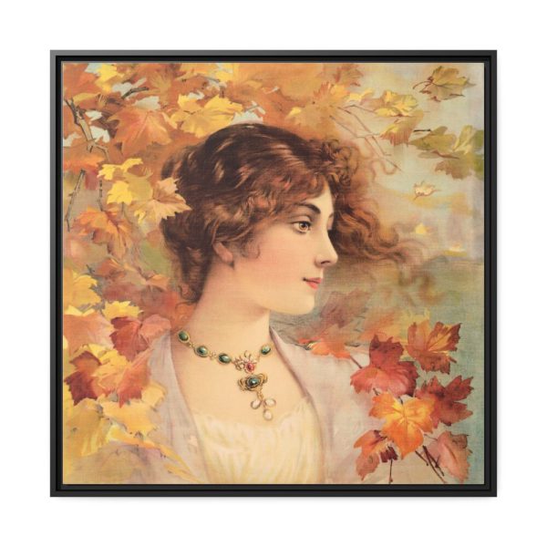 88302-13.jpg Aesthetic Woman in Autumn Framed Canvas