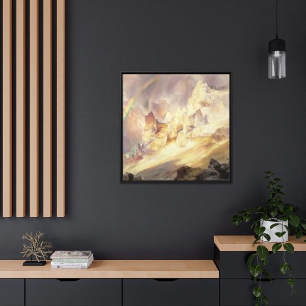 88302-37.jpg Rainbow over the Grand Canyon of the Yellowstone Framed Canvas