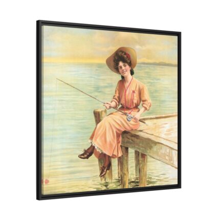Fishing Framed Canvas
