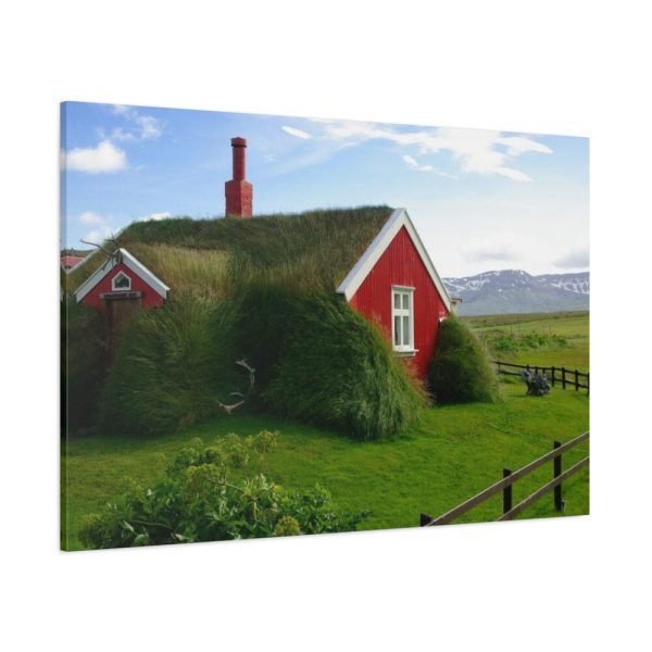 Red Barn in the Grass Standard Canvas