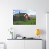 Red Barn in the Grass Standard Canvas