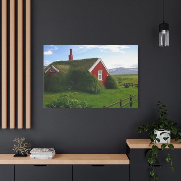 Red Barn in the Grass Standard Canvas