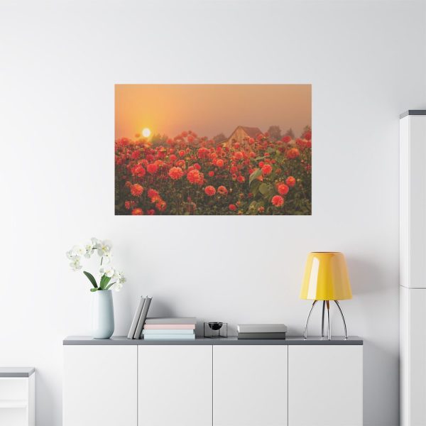 91638-142.jpg Barn in Smokey Orange Sky Standard Canvas