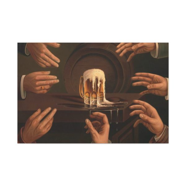 91638-17.jpg Seven Male Hands Encircling a Mug of Beer Standard Canvas