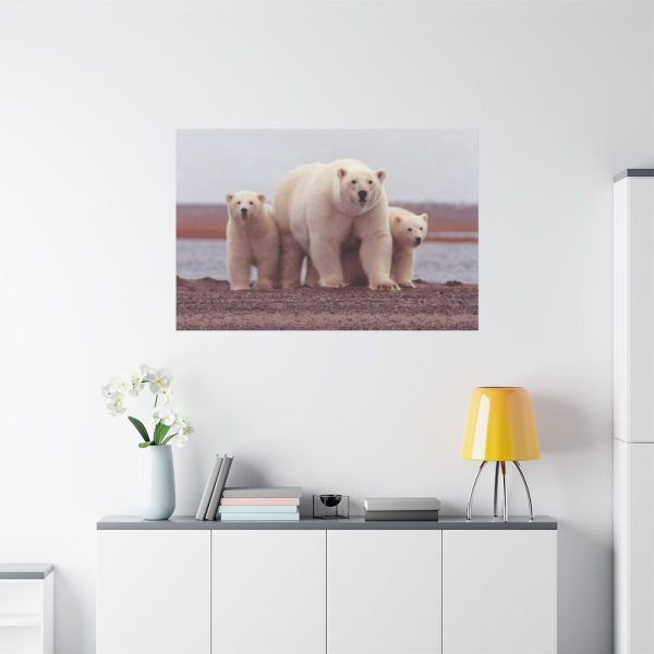 91638-194.jpg Polar Mama Bear and Cubs Standard Canvas