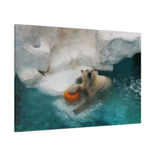 Polar Bear in Water Standard Canvas