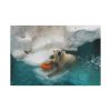 Polar Bear in Water Standard Canvas