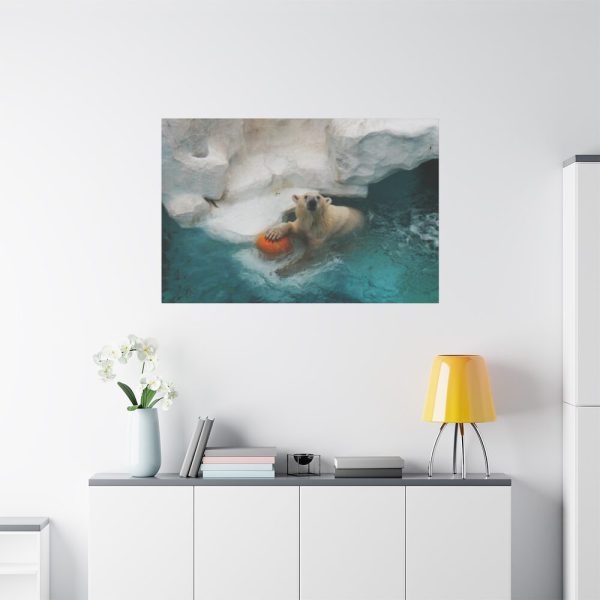 Polar Bear in Water Standard Canvas