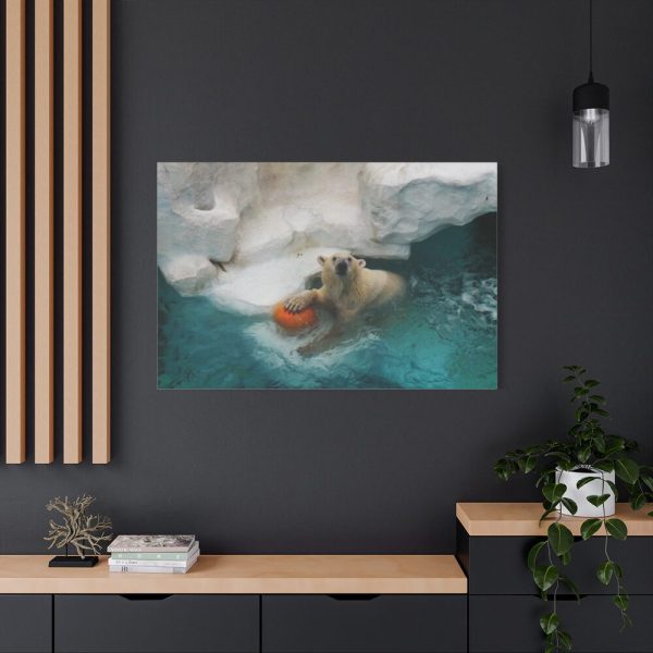 Polar Bear in Water Standard Canvas