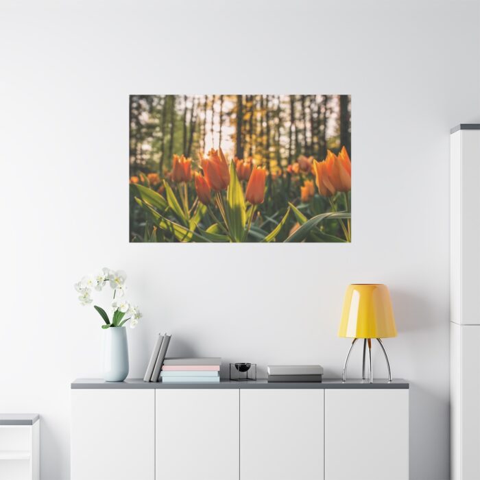 Blooming Orange Tulips Standard Canvas - Image 3