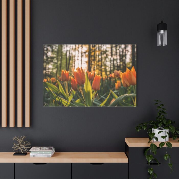 Blooming Orange Tulips Standard Canvas - Image 4