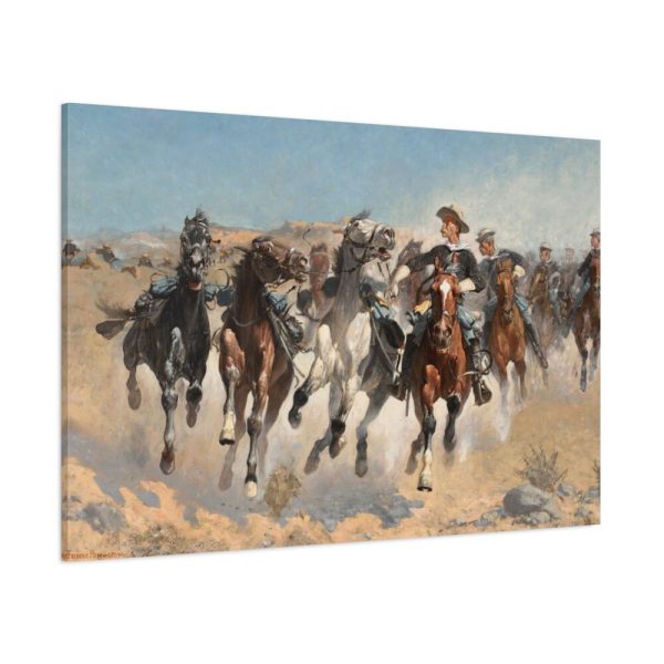 91638-290.jpg The Fourth Troopers Moving the Led Horses by Frederic Remington Standard Canvas