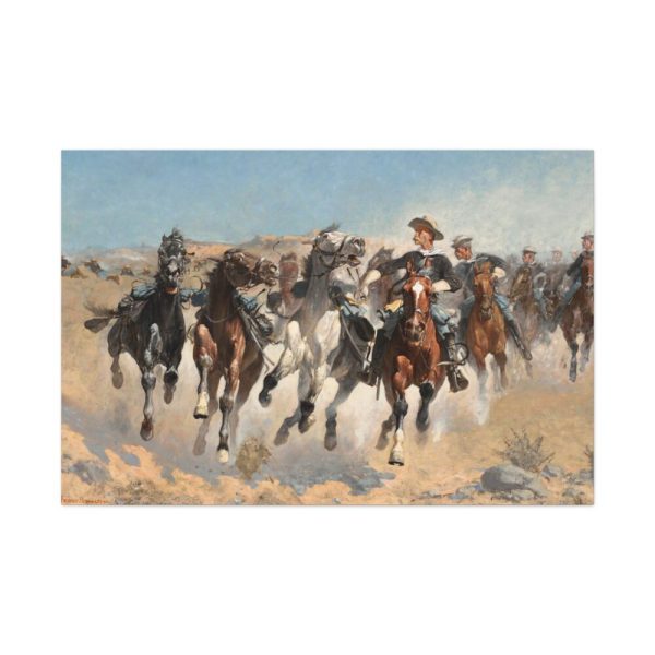 91638-291.jpg The Fourth Troopers Moving the Led Horses by Frederic Remington Standard Canvas
