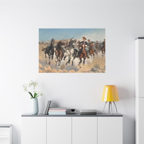 91638-292.jpg The Fourth Troopers Moving the Led Horses by Frederic Remington Standard Canvas
