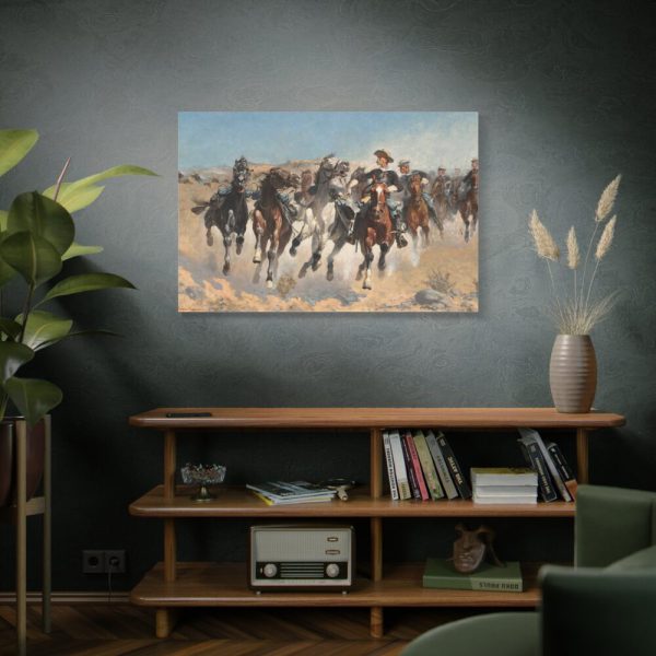 91638-294.jpg The Fourth Troopers Moving the Led Horses by Frederic Remington Standard Canvas