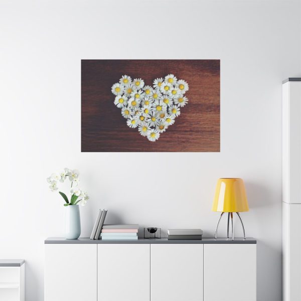 91638-347.jpg White Daisy in Heart Shape Standard Canvas