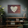 91638-349.jpg White Daisy in Heart Shape Standard Canvas