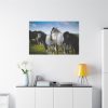 91638-387.jpg A Herd of Grey and White Horses Standard Canvas