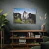 91638-389.jpg A Herd of Grey and White Horses Standard Canvas