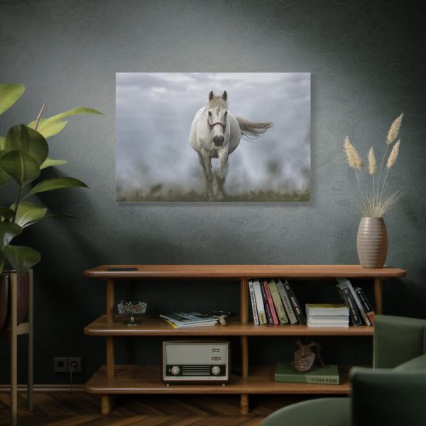 91638-434.jpg White Horse Galloping Standard Canvas