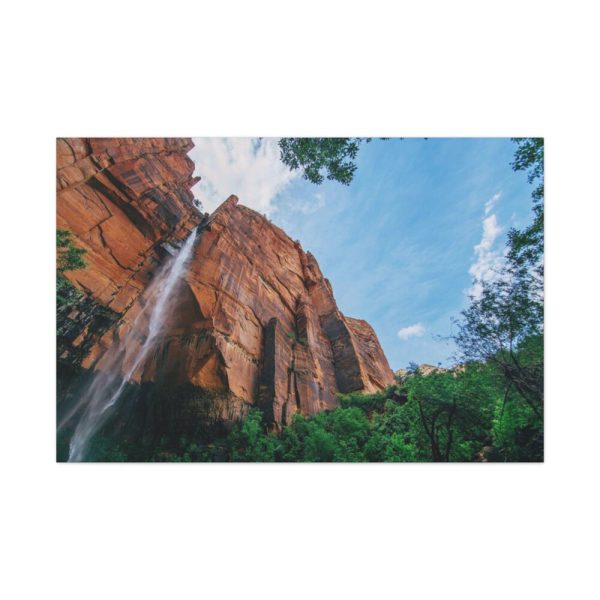 91638-471.jpg Sandstone Cliff with a Waterfall Standard Canvas