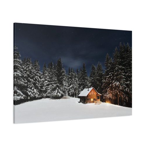 91638-52.jpg Barn in Starry Night Standard Canvas