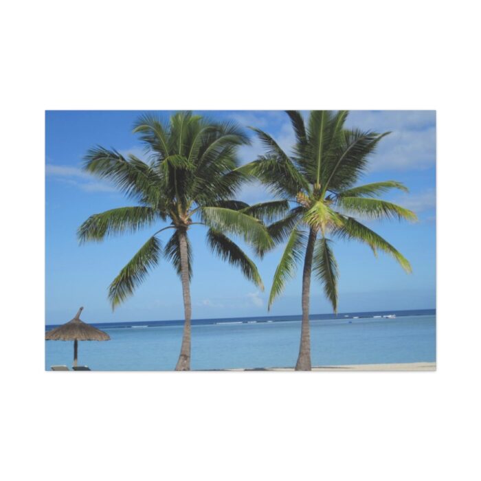 Palm Tree on the Beach Standard Canvas - Image 2