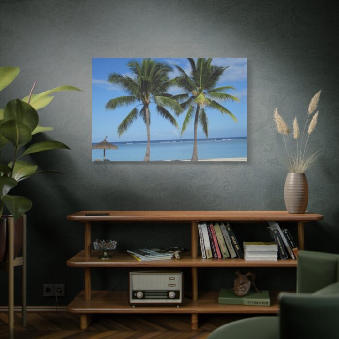 Palm Tree on the Beach Standard Canvas - Image 5