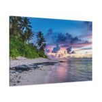 Tropical Beach Sunset Landscape Standard Canvas