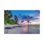 Tropical Beach Sunset Landscape Standard Canvas - Image 2