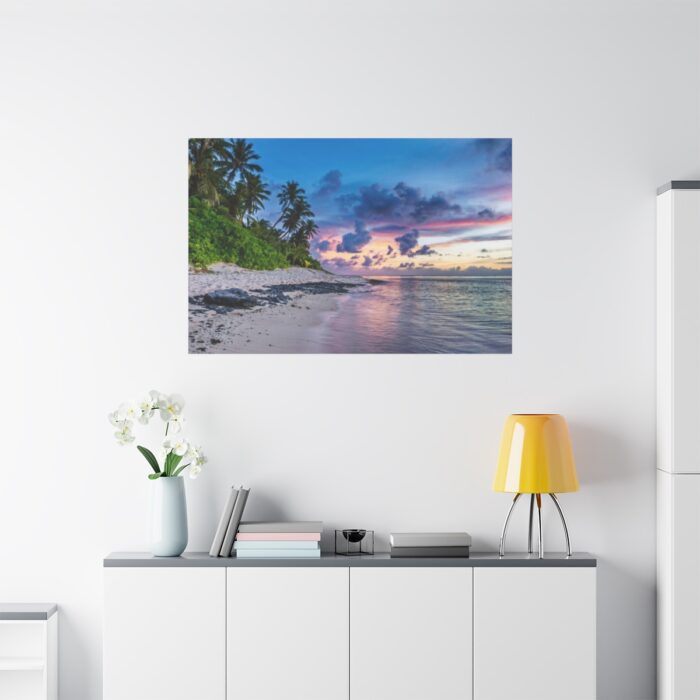 Tropical Beach Sunset Landscape Standard Canvas - Image 3