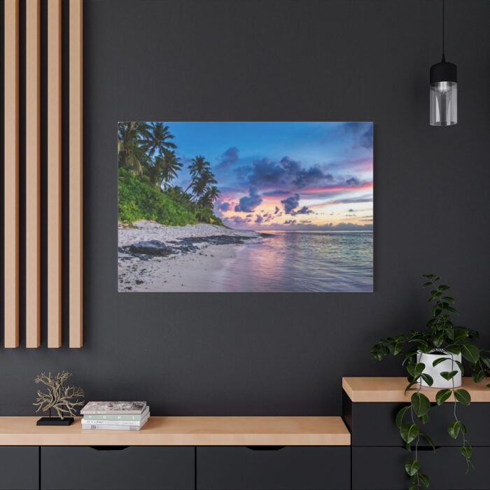 Tropical Beach Sunset Landscape Standard Canvas - Image 4