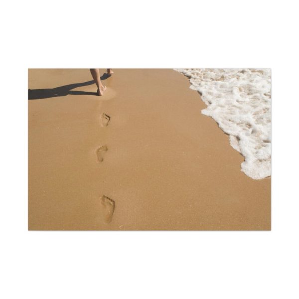 91638-621.jpg Free Foot Prints on the Beach Standard Canvas